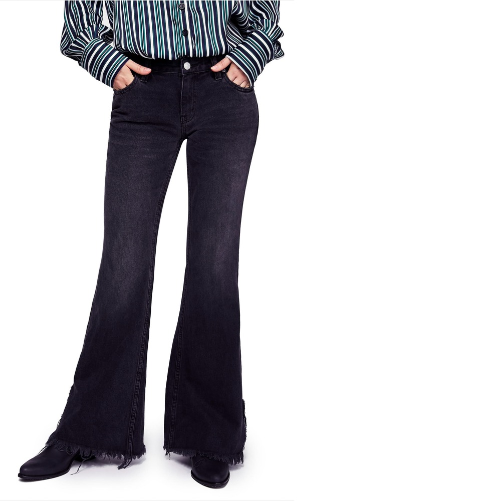 Free People Black Flared Jeans